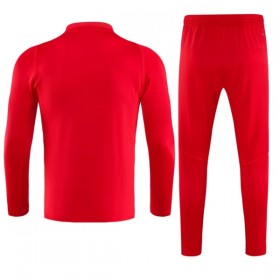 CR Flamengo Quarter Zip Sweat de Treino Conjunto Vermelha 2023-24